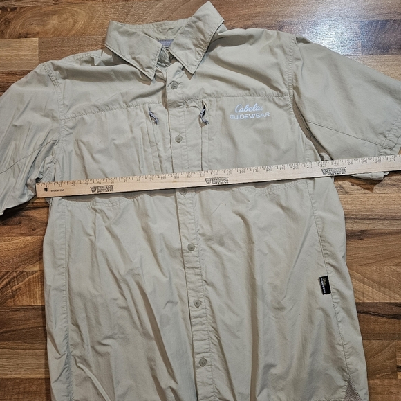 Cabela's Guidewear Men's XL Beige Button Vented Nylon Shirt - Picture 6 of 11